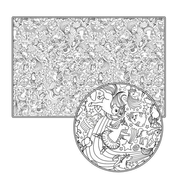 Splat Planet spalvinimo staltiesės, Vienaragis 2 vnt. 4