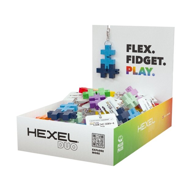 Plus Plus HEXEL DUO raktų pakabukas, mėtinė/violetinė  2