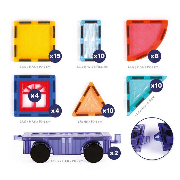 LUDI magnetinis konstruktorius su ratais 1