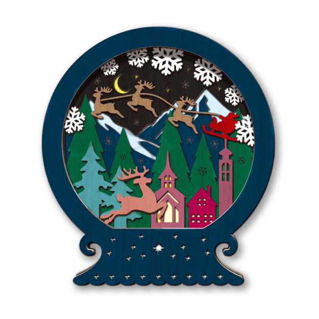 Splat Planet 3D medinis rankdarbis, Kalėdinis sniego gaublys 1