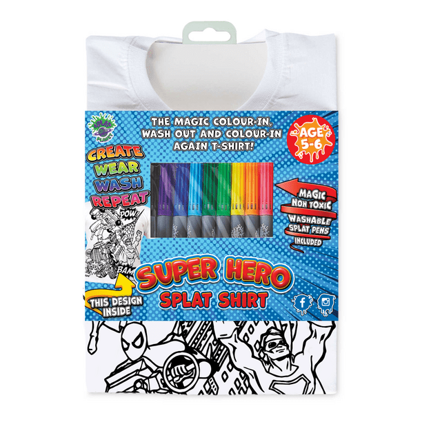 Splat Planet marškinėliai su flomasteriais Super herojai 1