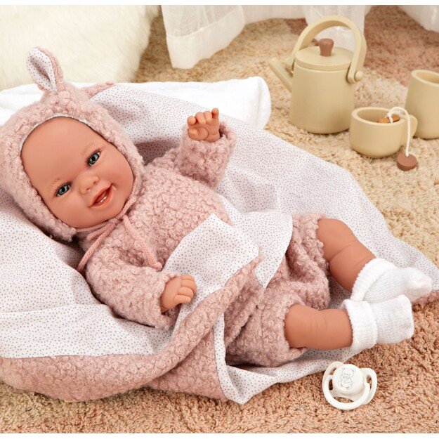 Arias kūdikėlis su rožiniu pleduku, 35 cm 3