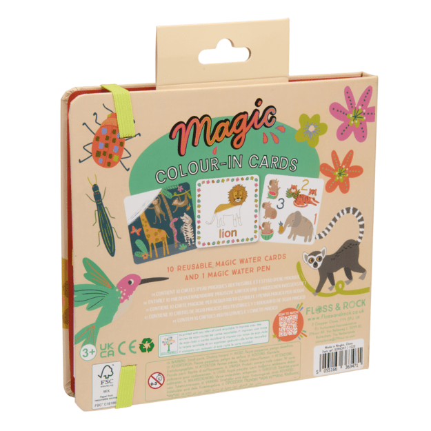 Kortelių rinkinys su vandeniniu markeriu DŽIUNGLĖS 1