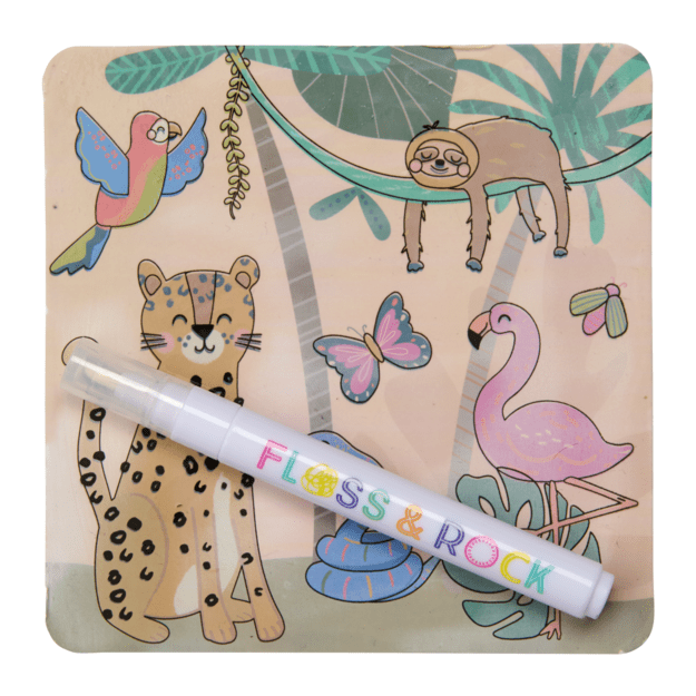 Kortelių rinkinys su vandeniniu markeriu DŽIUNGLĖS 3