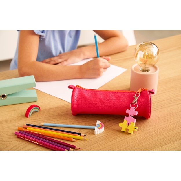 Plus Plus HEXEL DUO raktų pakabukas, pastelinė geltona/rožinė 3