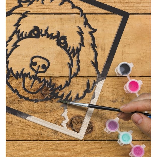 Splat Planet medinis 3D spalvinimo paveikslas, Šuo 3