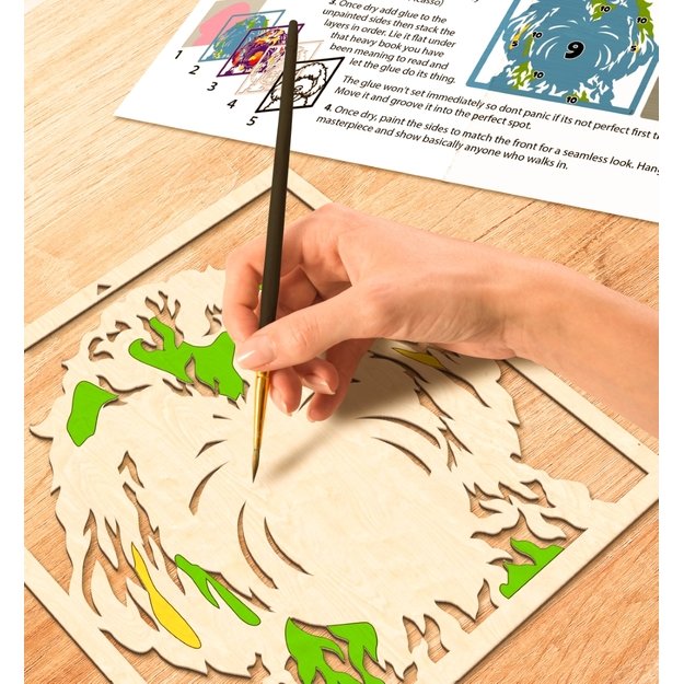 Splat Planet medinis 3D spalvinimo paveikslas, Šuo 8