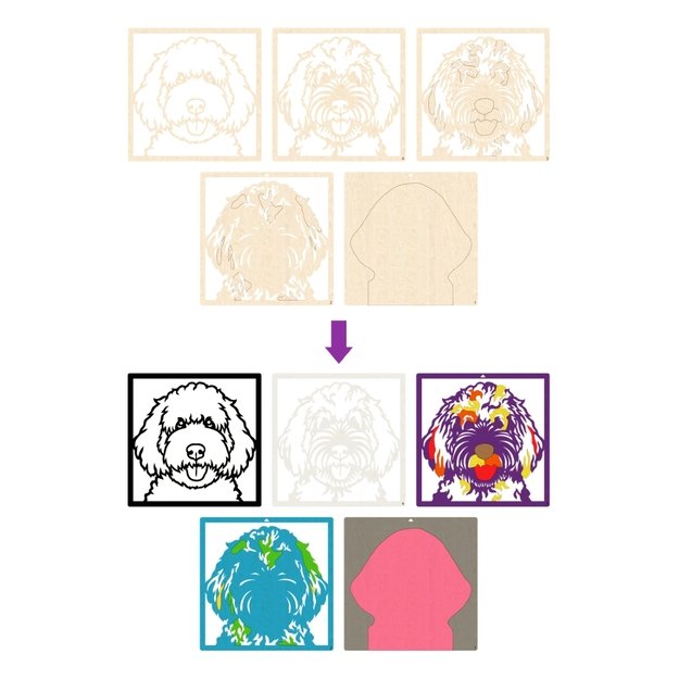 Splat Planet medinis 3D spalvinimo paveikslas, Šuo 4