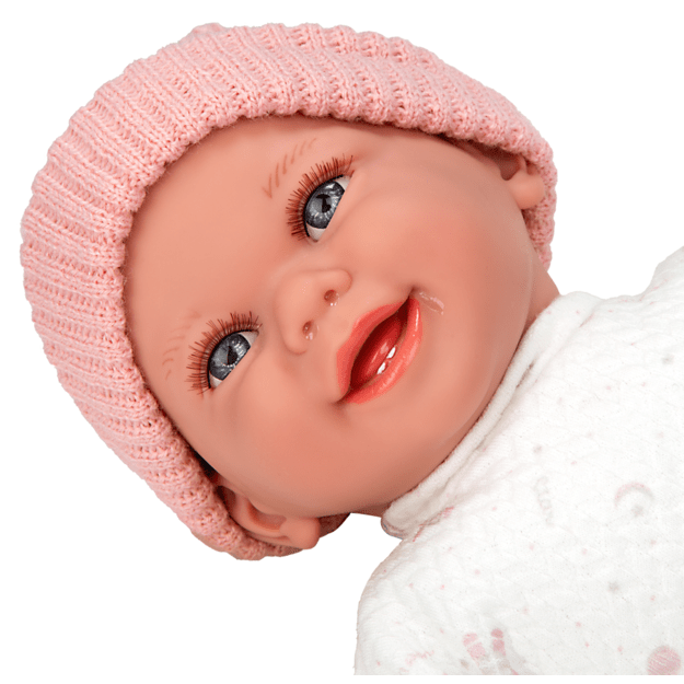 Arias kūdikėlis su garsu, rožine kepuryte, 34 cm 2