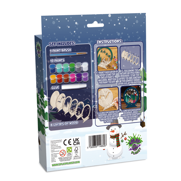 Splat Planet 3D medinis rankdarbis, Kalėdinis sniego gaublys 2