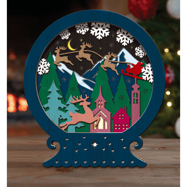 Splat Planet 3D medinis rankdarbis, Kalėdinis sniego gaublys 3