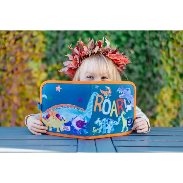 Jaq Jaq Bird piešimo knyga su netepančiomis kreidelėmis, Dinozauras 5