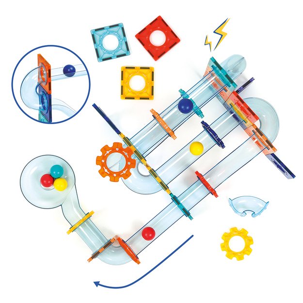 LUDI magnetinis konstruktorius Trasų sistema su kamuoliukais 2