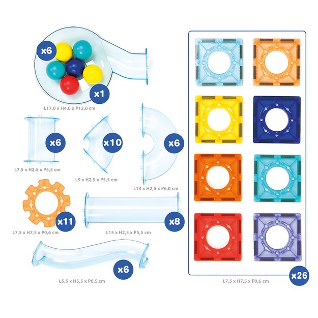 LUDI magnetinis konstruktorius Trasų sistema su kamuoliukais 3