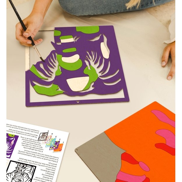 Splat Planet medinis 3D spalvinimo paveikslas, Dramblys 7