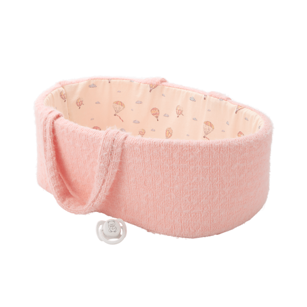 Arias kūdikėlis lėlė rožinėje nešyklėje, mergaitė, 33 cm 2