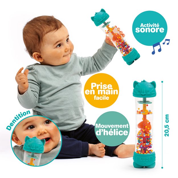 LUDI sensorinis žaislas kūdikiams Lietaus lazdelė 3