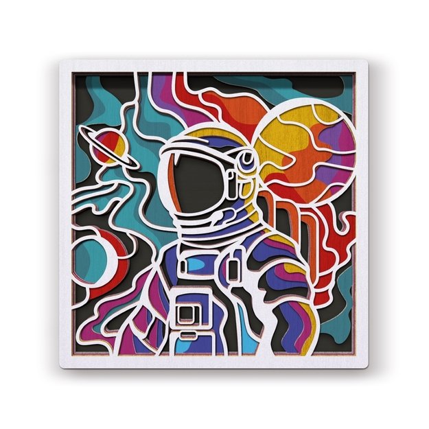 Splat Planet medinis 3D spalvinimo paveikslas, Kosmosas 2