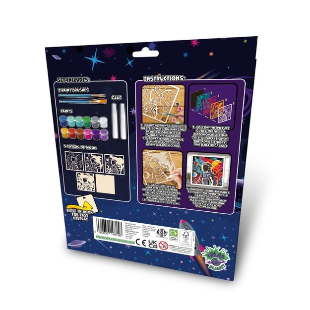 Splat Planet medinis 3D spalvinimo paveikslas, Kosmosas 1