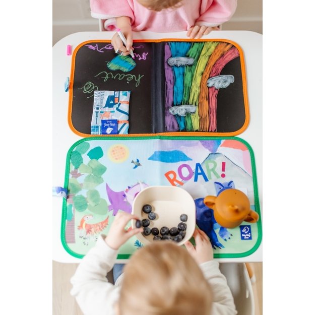 Jaq Jaq Bird piešimo padėklas su netepančiomis kreidelėmis, Dinozauras 4