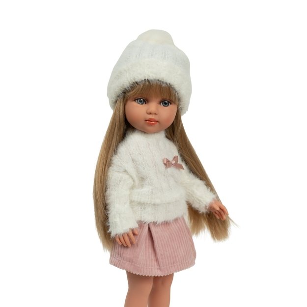 Arias lėlė mergaitė Carlota pūkuotu megztiniu, 36 cm 2
