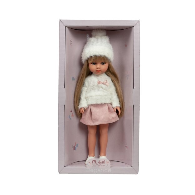 Arias lėlė mergaitė Carlota pūkuotu megztiniu, 36 cm 1