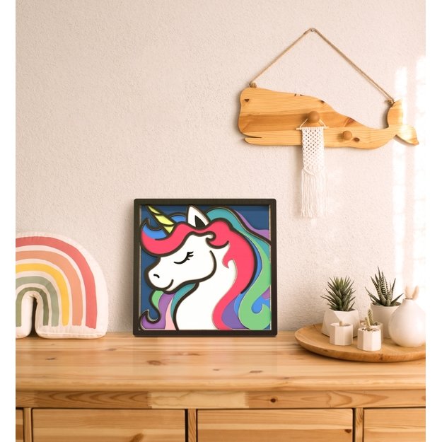 Splat Planet medinis 3D spalvinimo paveikslas, Vienaragis 8