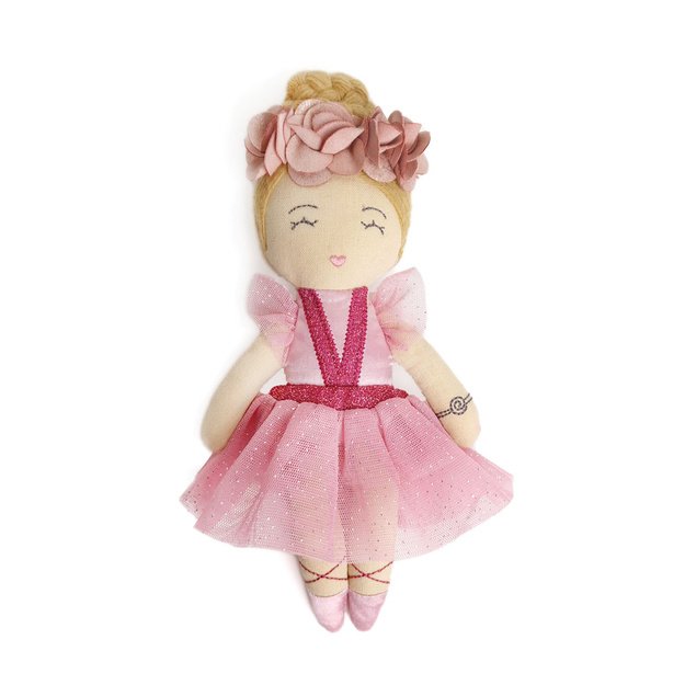 Svoora medžiaginė lėlė balerina, 20 cm