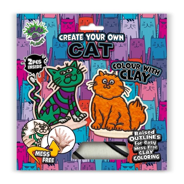 Splat Planet kūrybinis modelino rinkinys su medinėmis Katytėmis