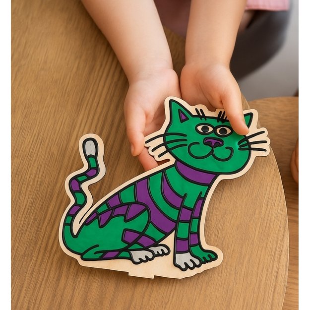 Splat Planet kūrybinis modelino rinkinys su medinėmis Katytėmis 6