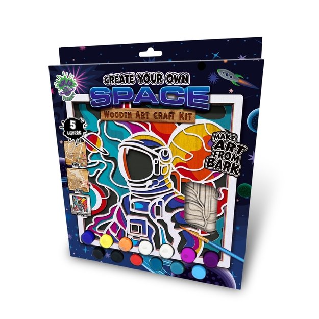 Splat Planet medinis 3D spalvinimo paveikslas, Kosmosas