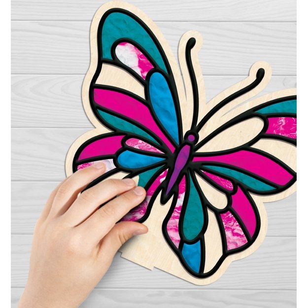 Splat Planet kūrybinis modelino rinkinys su mediniais Drugeliais 5