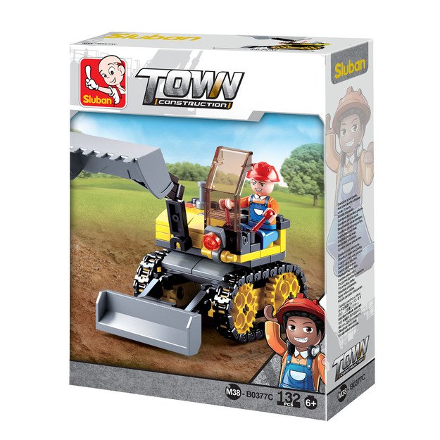 Sluban konstruktorius, Mini ekskavatorius, 132 det.