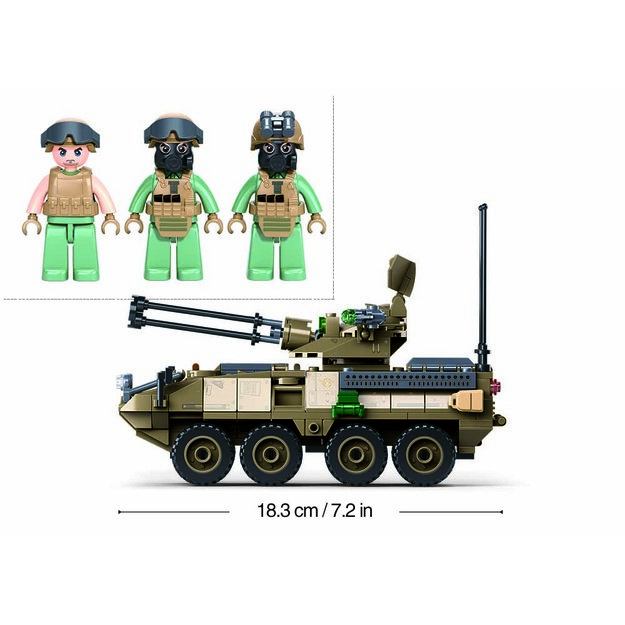 Sluban konstruktorius, Karinis šarvuotis Stryker ADS, 320 det.