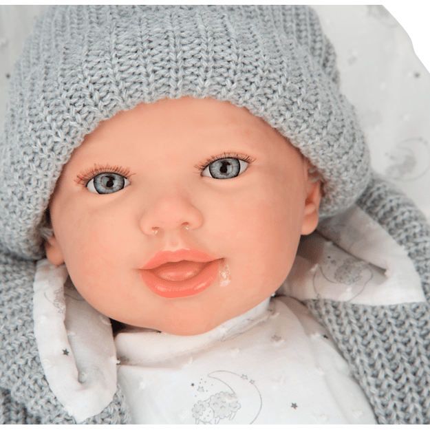 Arias Reborn kūdikėlis su pilkais rūbeliais, Daniela, 45 cm 14