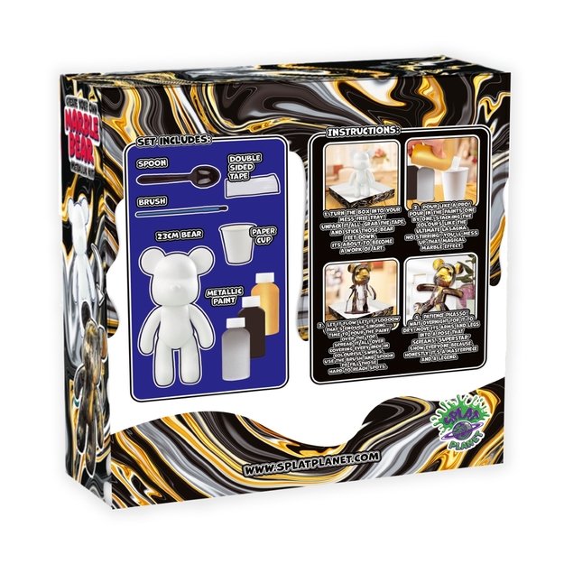 Splat Planet kūrybinis rinkinys Marble Bear, metalika 1