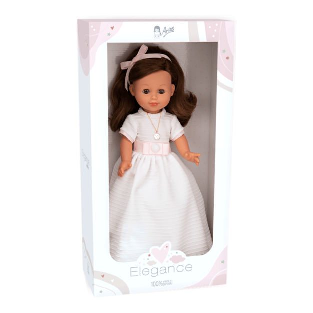 Arias lėlytė Šventė, tamsiaplaukė 42 cm 4