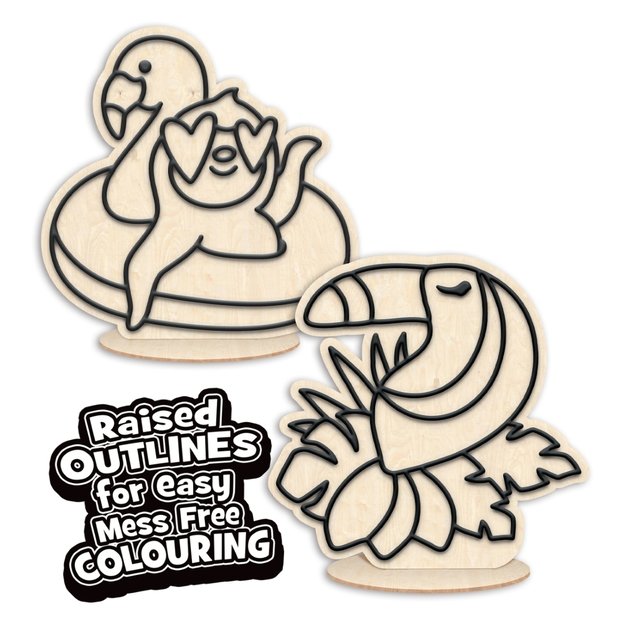 Splat Planet kūrybinis modelino rinkinys su mediniais Tropikų gyvūnais 3