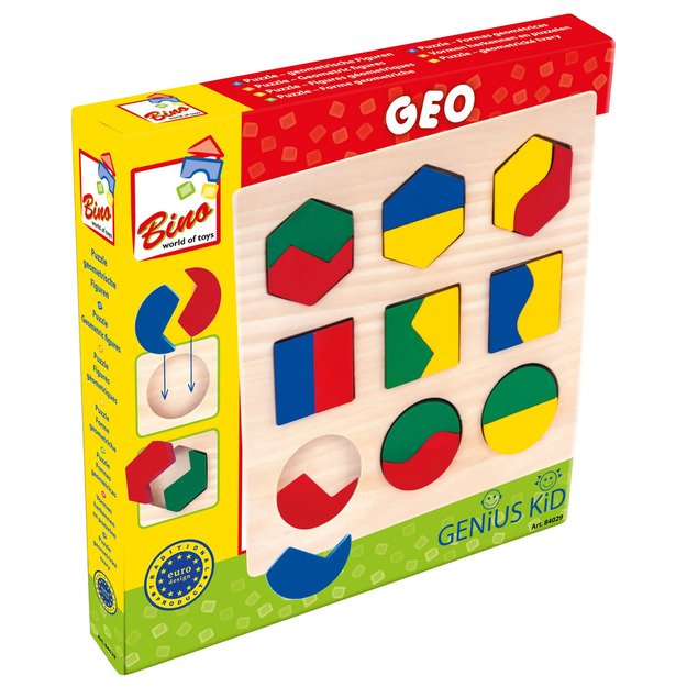 Medinė geometrinių formų dėlionė 1