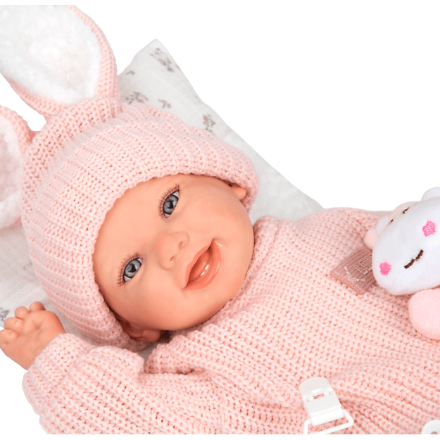 Arias Reborn lėlė kūdikėlis rožiniais rūbeliais, Lucia, 45 cm 1