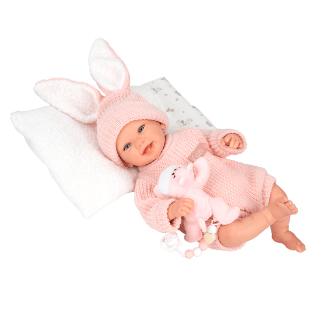 Arias Reborn lėlė kūdikėlis rožiniais rūbeliais, Lucia, 45 cm 12