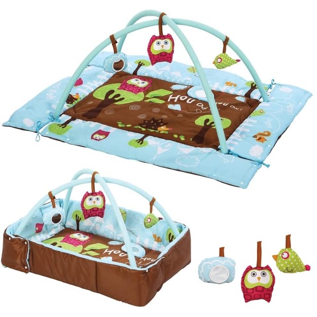 LUDI lavinamasis žaidimų kilimėlis, mėlyna pelėda 3