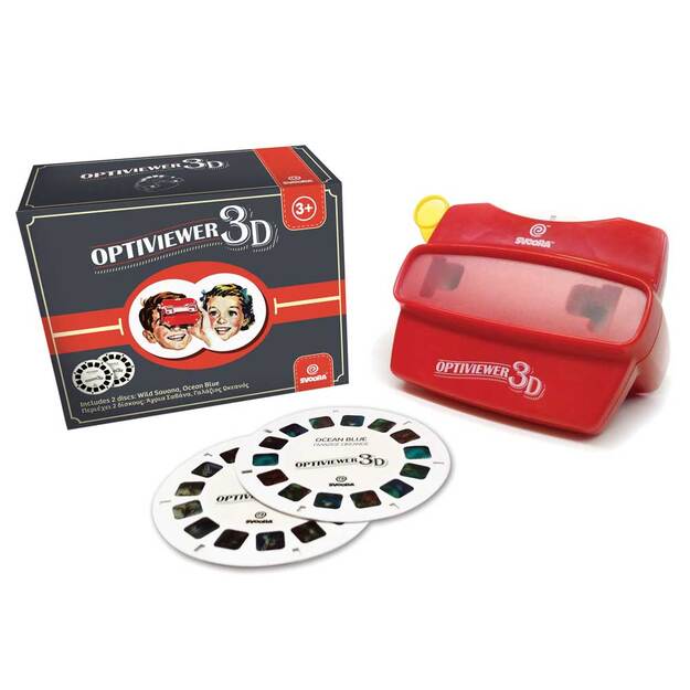 Svoora retro 3D akiniai Optiviewer su 2 diskais