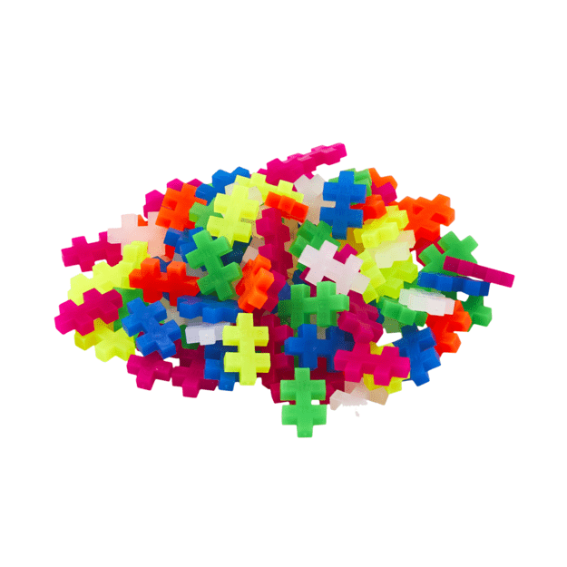 Plus Plus konstruktorius, Mini neoninių spalvų, 100 det. 1