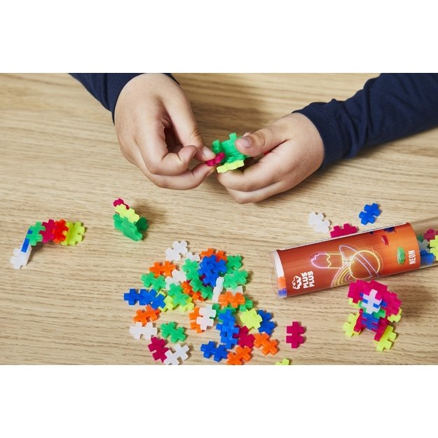 Plus Plus konstruktorius, Mini neoninių spalvų, 100 det. 2
