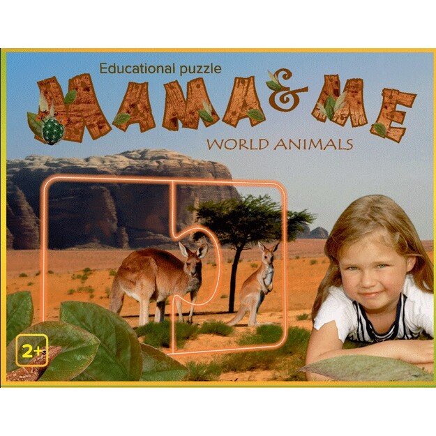 Lavinamoji dėlionė Mama amp  me, World animals , 2+