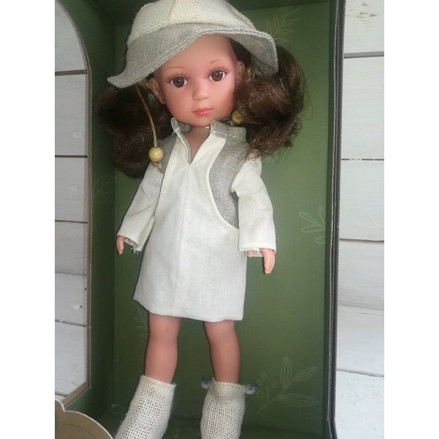 Lėlytė Carole su lininiais rūbeliais, 36 cm 3