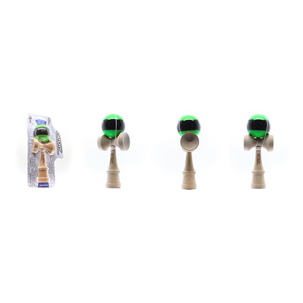 Kendama žaislas, medinis/žalias