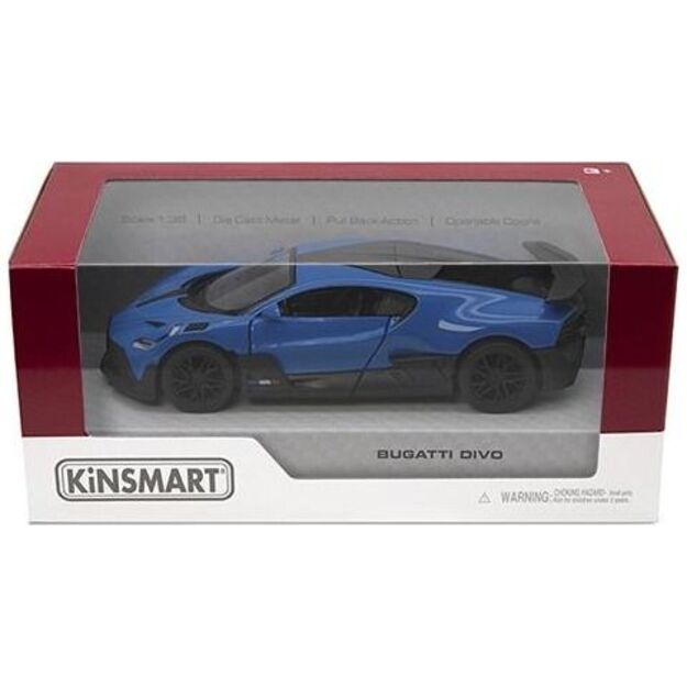 KiNSMART automobilis, Bugatti Divo, mėlynas 2
